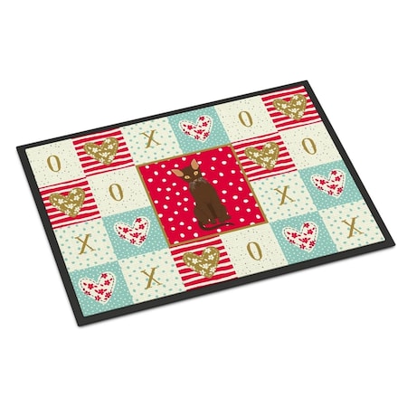 Carolines Treasures 18 x 27 in. Suphalak Cat Love Indoor or Outdoor Mat CK5797MAT